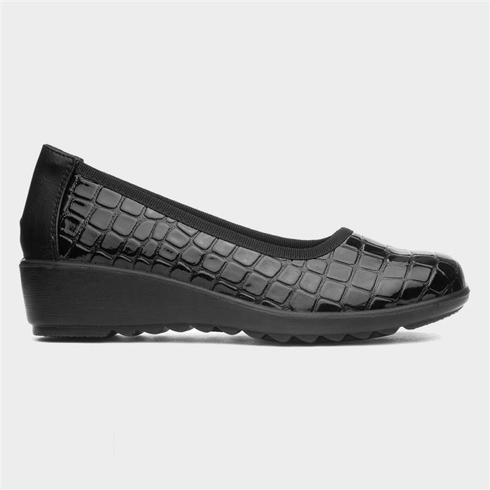 Chicago Womens Black Wedge Shoe