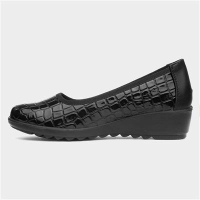 Chicago Womens Black Wedge Shoe