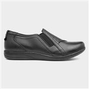 Comfy Steps Jemima Womens Black Leather Shoe (Click For Details)