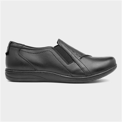 Jemima Womens Black Leather Shoe
