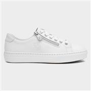 Rieker Womens White Leather Casual Shoe (Click For Details)