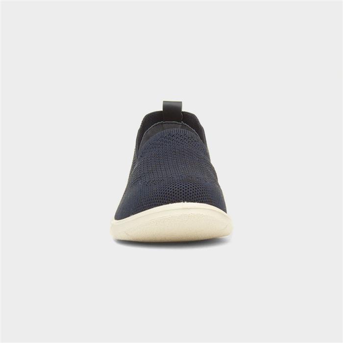 Leona Womens Navy Wedge Casual Shoe