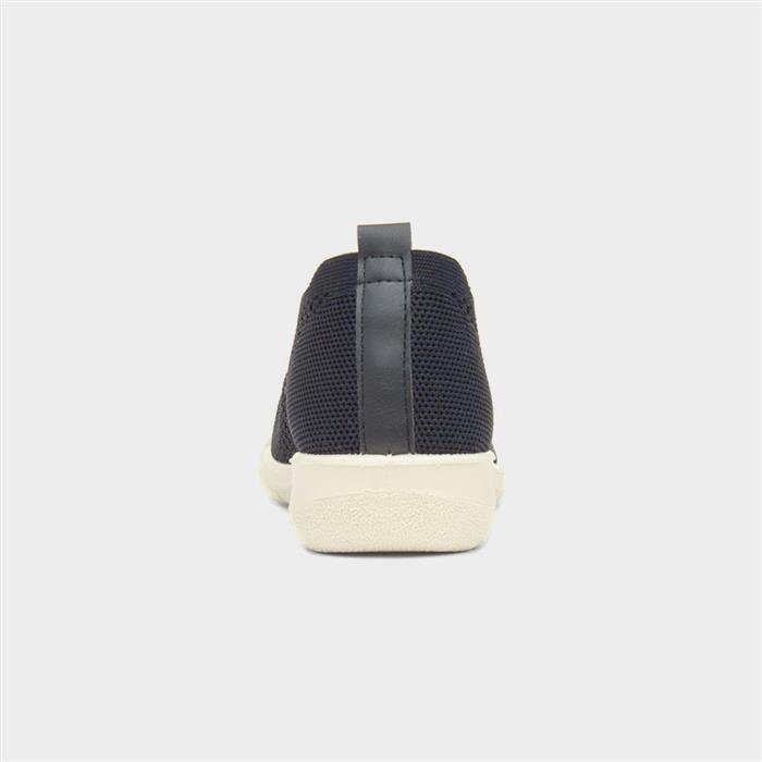 Leona Womens Navy Wedge Casual Shoe