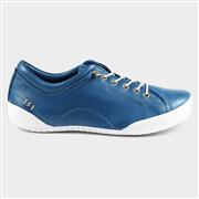 Lunar Carrick Womens Blue Leather Casual Shoe (Click For Details)