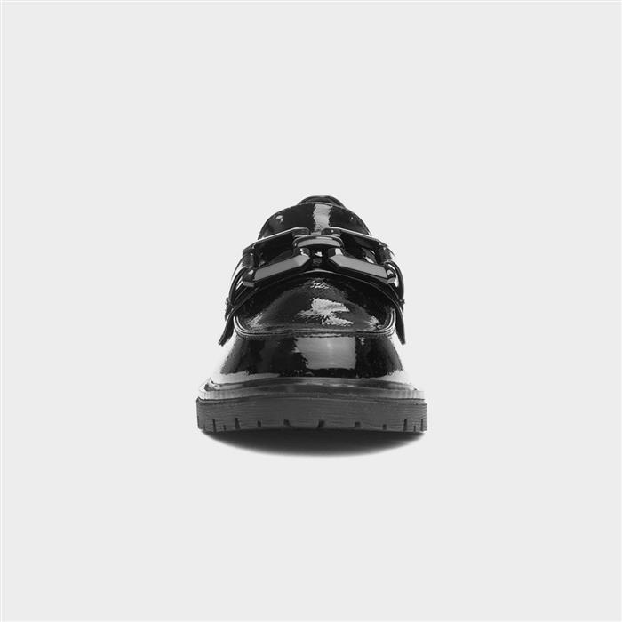 Womens Black Patent Wide Fit Loafer