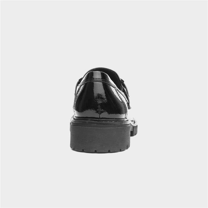Womens Black Patent Wide Fit Loafer