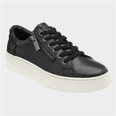 Stroud Womens Black Leather Casual Shoe