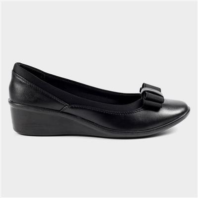 Deacon Womens Black Slip On Shoe