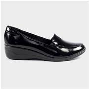 Lunar Elsbeth Womens Black Patent Slip On Shoe (Click For Details)