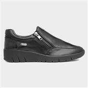 Jana Softline Womens Black Zip Up Shoes (Click For Details)