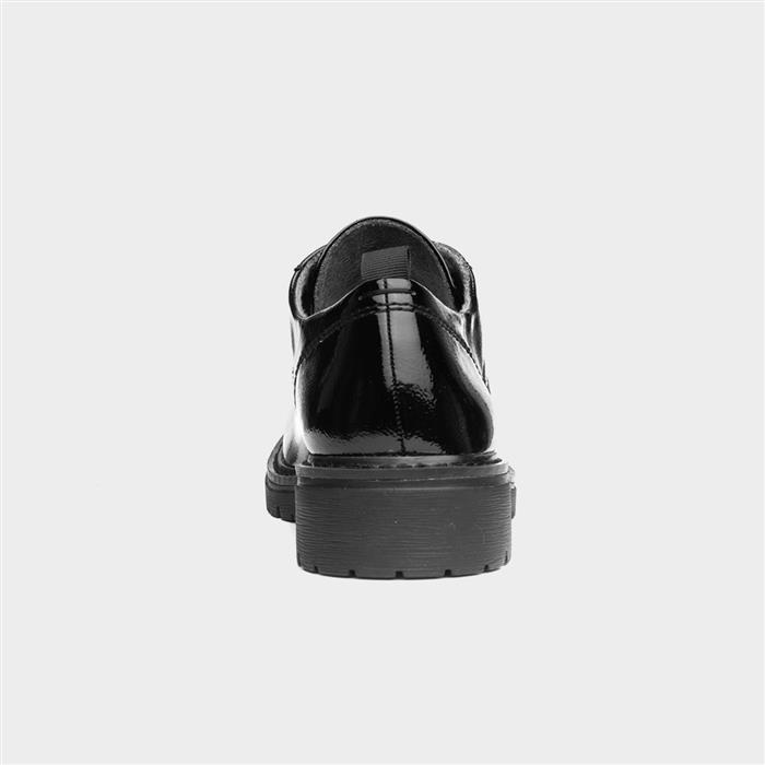 Womens Black Patent Wide Fit Shoe