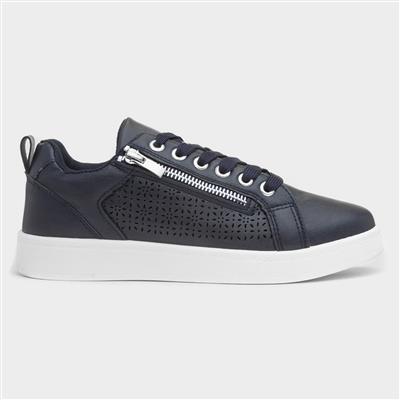 Macy Womens Navy Lace Up Casual Shoe