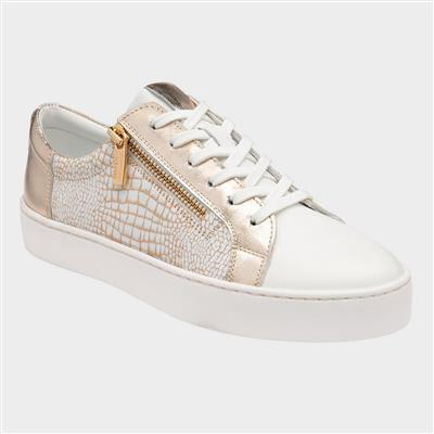 Sky Womens White Leather Casual Trainer