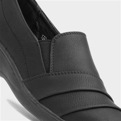 Dawn Womens Black Slip On Shoe