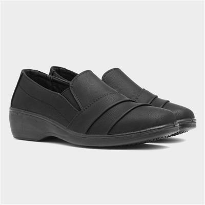 Dawn Womens Black Slip On Shoe