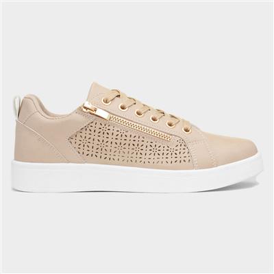 Cushion Walk Macy Womens Beige Lace Up Shoe-12042 | Shoe Zone