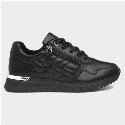 Track Womens Black Casual Trainer