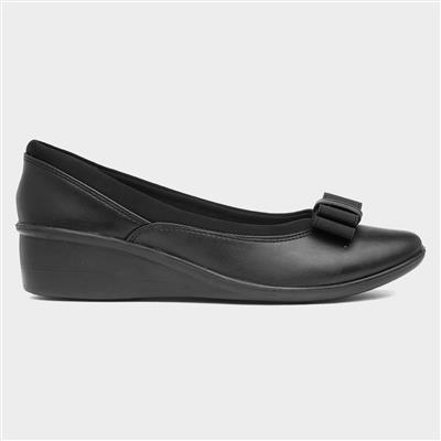 Deacon Womens Black Leather Shoe