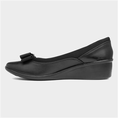 Deacon Womens Black Leather Shoe