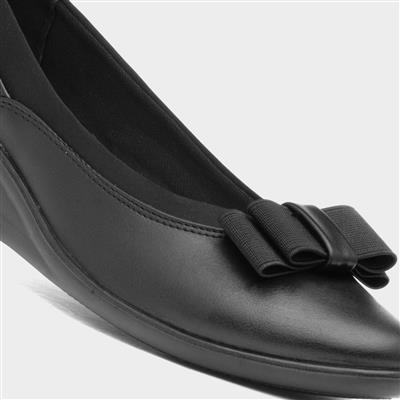 Deacon Womens Black Leather Shoe