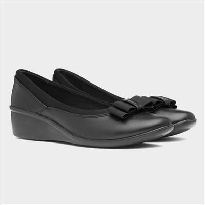 Deacon Womens Black Leather Shoe