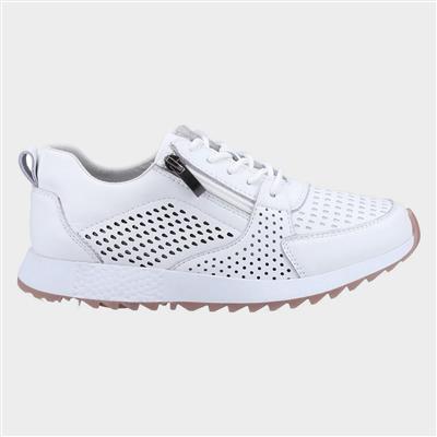 June Womens White Lace Up Shoe