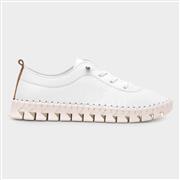 Lunar St Austell Womens White Leather Shoe (Click For Details)