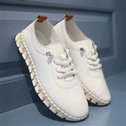 Lunar St Austell Womens White Leather Casual Shoe (Click For Details)