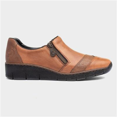 Womens Tan Leather Casual Shoe