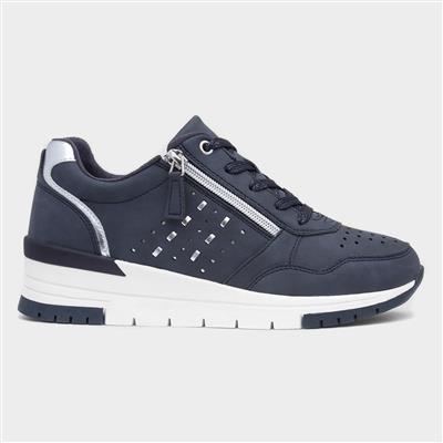 Oval Womens Navy Casual Trainer