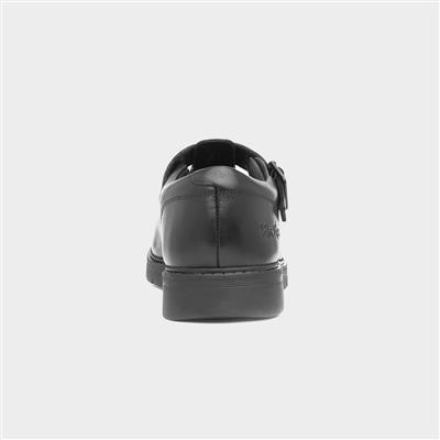 Finley Womens Black Leather T-Bar Shoe