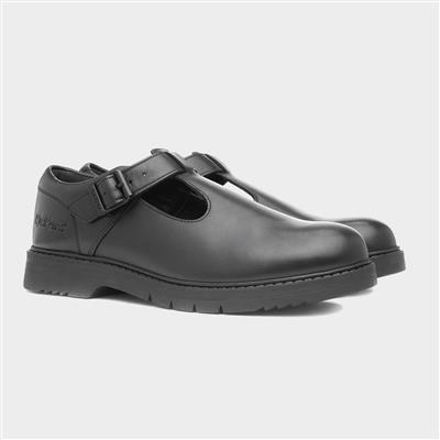 Finley Womens Black Leather T-Bar Shoe