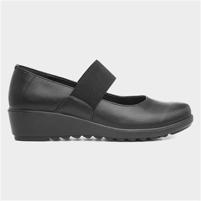 Cairo Womens Black Wedge Shoe