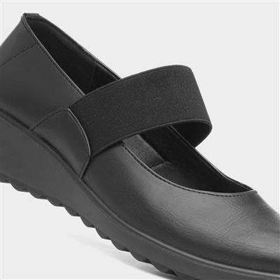 Cairo Womens Black Wedge Shoe