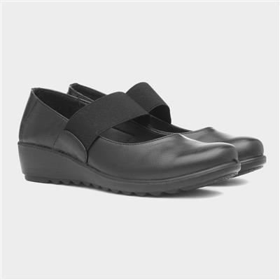 Cairo Womens Black Wedge Shoe