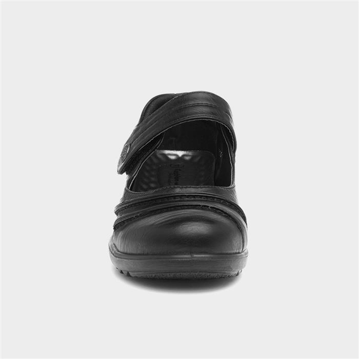 Elinor Womens Black Easy Fasten Shoe