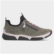 Rieker Stuttgart Antistress Womens Green Zip Shoe (Click For Details)