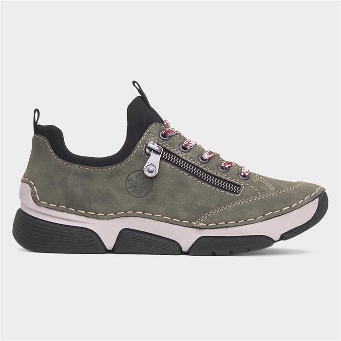 Rieker Women's Green Stuttgart Antistress Zip Shoe Size 42