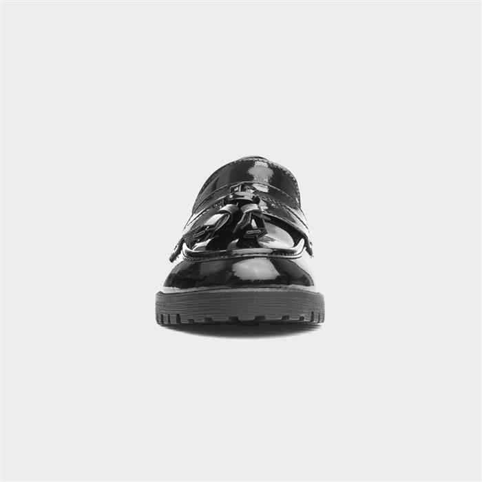 Shanghai Womens Black Shiny Loafer