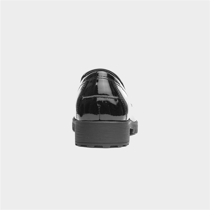 Shanghai Womens Black Shiny Loafer