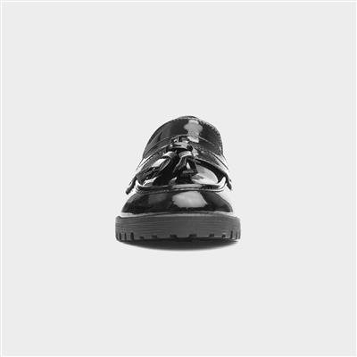 Shanghai Womens Black Shiny Loafer