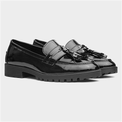 Shanghai Womens Black Shiny Loafer