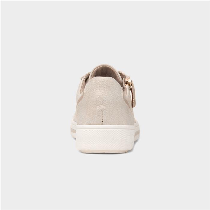 Jenny Womens Beige Lace Up Wide Fit Shoe