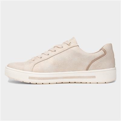 Jenny Womens Beige Side Zip Shoe