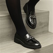 Cushion Walk Tokyo Womens Black Shiny Loafer (Click For Details)