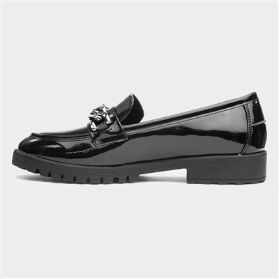Tokyo Womens Black Shiny Loafer