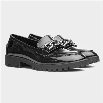 Tokyo Womens Black Shiny Loafer