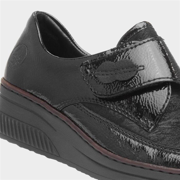 Antistress Womens Black Patent Leather Shoe