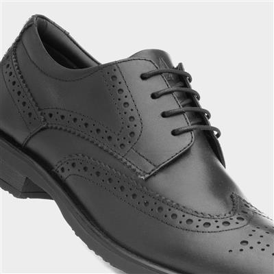 Charlotte Womens Black Leather Brogue