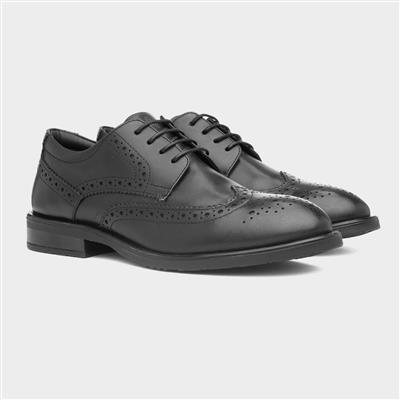 Charlotte Womens Black Leather Brogue